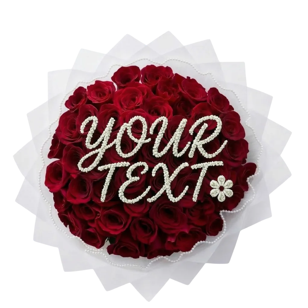 Letters in Baby Breath example